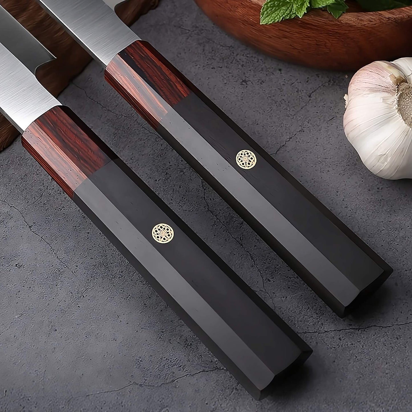 Ebisu Hanzo Sashimi & Sushi Kitchen Knife Wood Handles Hatori Hanzo