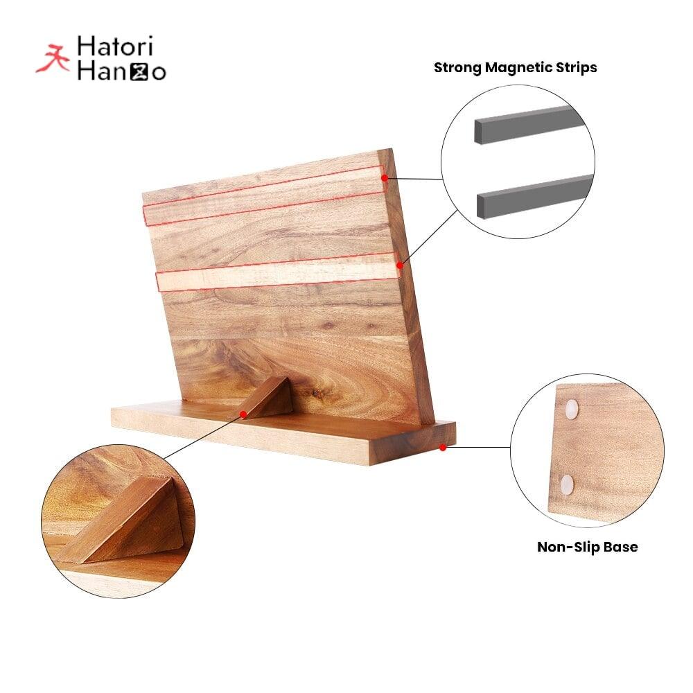 Premium Wood Magnetic Knife Holder - Hatori Hanzo