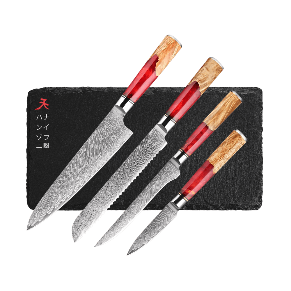 Zusisuy Red Professional Kitchen Knife Chef Set, Kitchen Knife Set Sta —  CHIMIYA